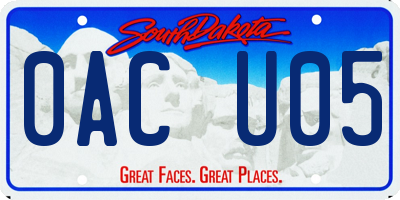 SD license plate 0ACU05