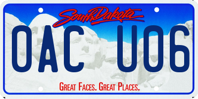 SD license plate 0ACU06