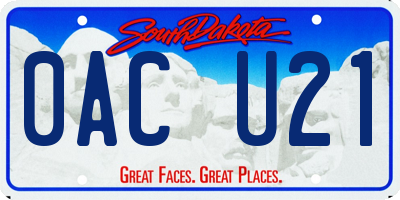 SD license plate 0ACU21