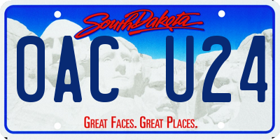 SD license plate 0ACU24