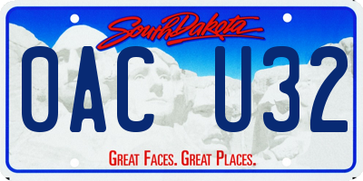 SD license plate 0ACU32