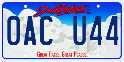 SD license plate 0ACU44