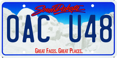 SD license plate 0ACU48