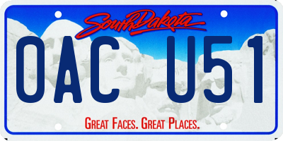 SD license plate 0ACU51