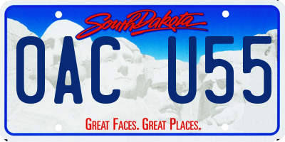 SD license plate 0ACU55