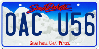 SD license plate 0ACU56