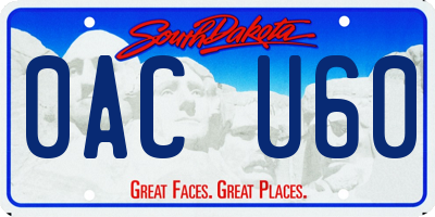 SD license plate 0ACU60