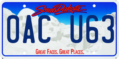 SD license plate 0ACU63