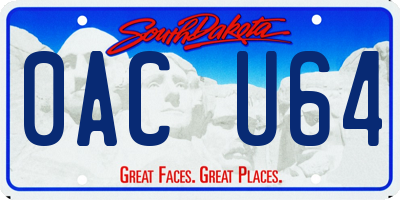 SD license plate 0ACU64