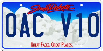 SD license plate 0ACV10