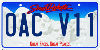 SD license plate 0ACV11