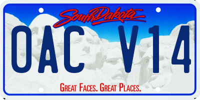 SD license plate 0ACV14