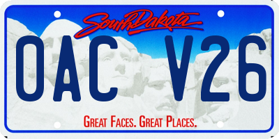 SD license plate 0ACV26