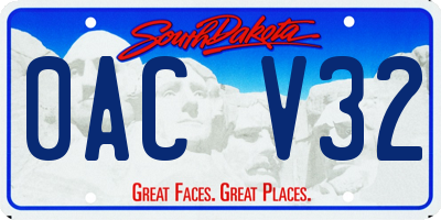 SD license plate 0ACV32