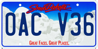 SD license plate 0ACV36