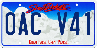 SD license plate 0ACV41