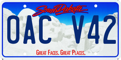 SD license plate 0ACV42