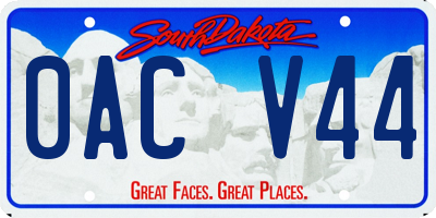 SD license plate 0ACV44