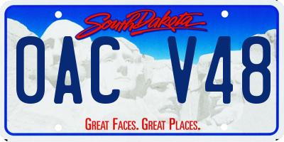 SD license plate 0ACV48