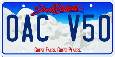 SD license plate 0ACV50