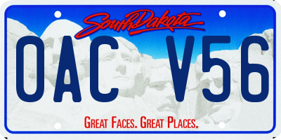 SD license plate 0ACV56