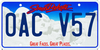 SD license plate 0ACV57