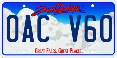 SD license plate 0ACV60