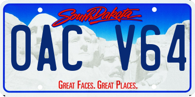 SD license plate 0ACV64