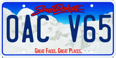 SD license plate 0ACV65