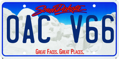 SD license plate 0ACV66