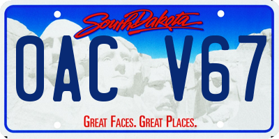 SD license plate 0ACV67