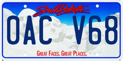 SD license plate 0ACV68