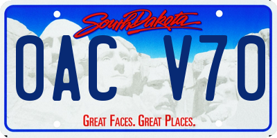 SD license plate 0ACV70