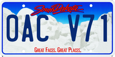 SD license plate 0ACV71