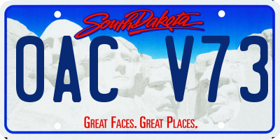 SD license plate 0ACV73