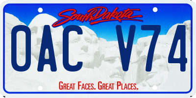 SD license plate 0ACV74