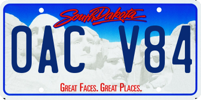 SD license plate 0ACV84