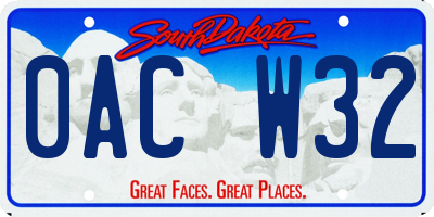 SD license plate 0ACW32