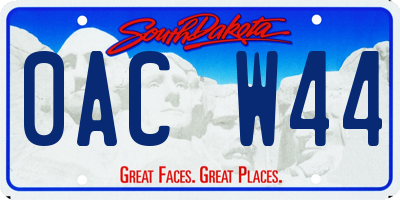 SD license plate 0ACW44