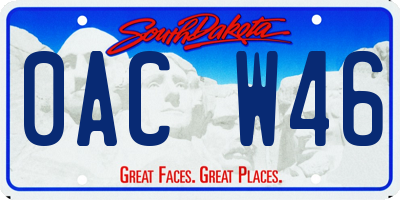 SD license plate 0ACW46