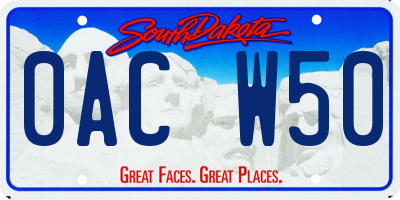 SD license plate 0ACW50