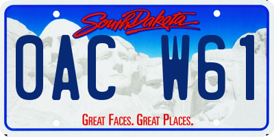 SD license plate 0ACW61