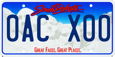 SD license plate 0ACX00