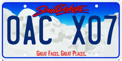 SD license plate 0ACX07