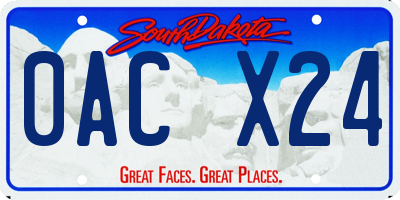 SD license plate 0ACX24