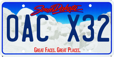 SD license plate 0ACX32