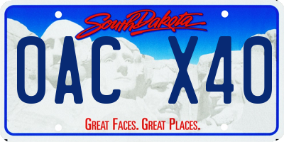 SD license plate 0ACX40