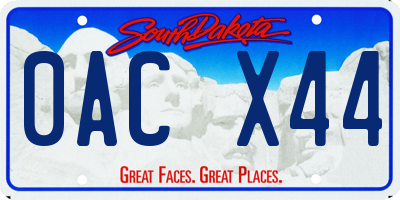SD license plate 0ACX44