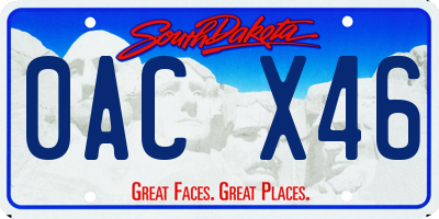 SD license plate 0ACX46