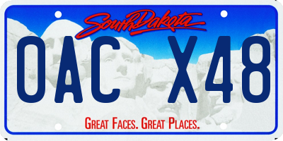 SD license plate 0ACX48
